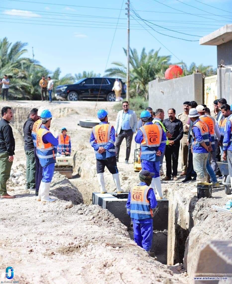 محافظ ذي قار يعلن المباشرة بمشروعين جديدين للمجاري في الجبايش